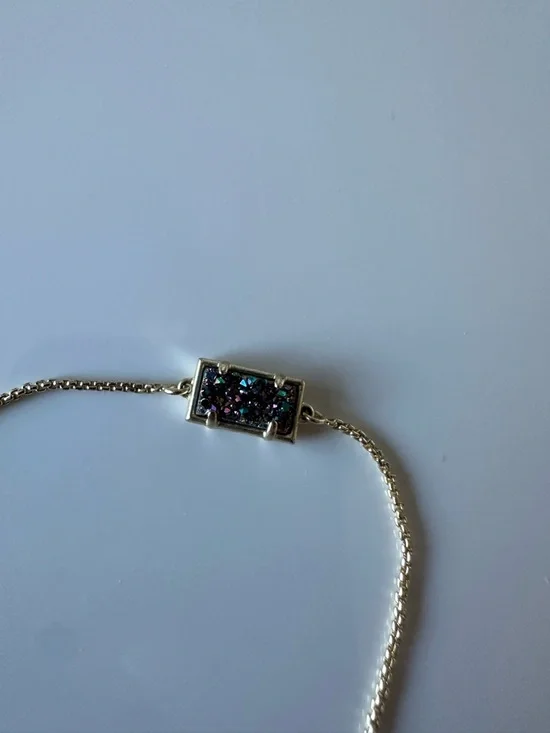 Kendra Scott Phillipa Bracelet | Gold with Multicolor Drusy - Picture 9 of 9